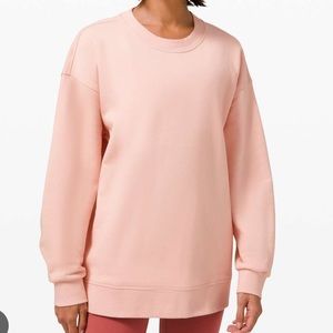 lululemon pink mist perfectly oversized crew neck